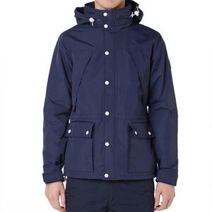 Penfield Hamlin Field Navy Hooded Rain Jacket, size Large